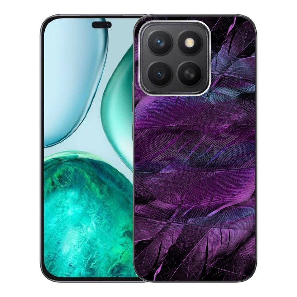 Gelový kryt mmCase na Honor X8c - fialová pírka