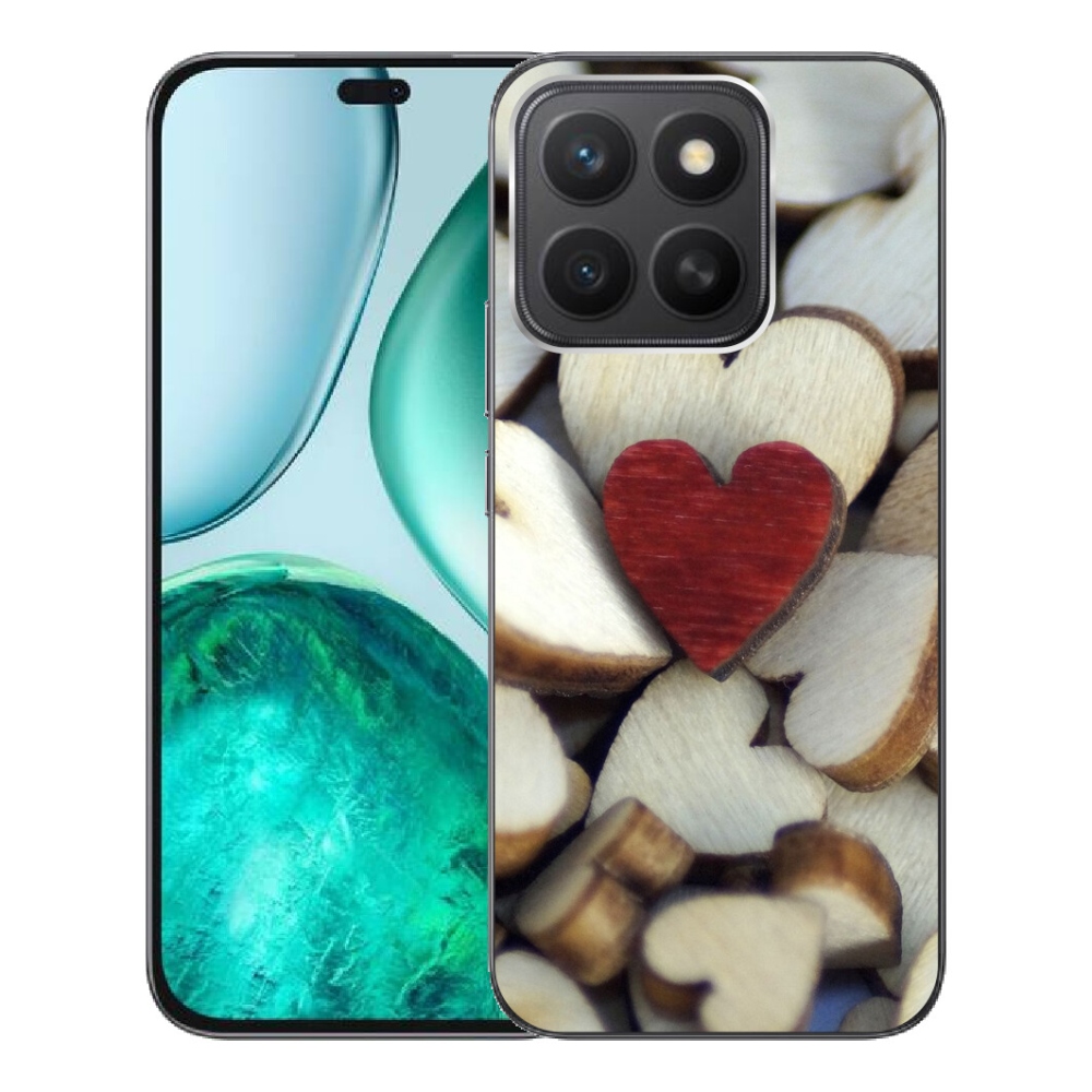 Gelový kryt mmCase na Honor X8c - gravírované červené srdce 