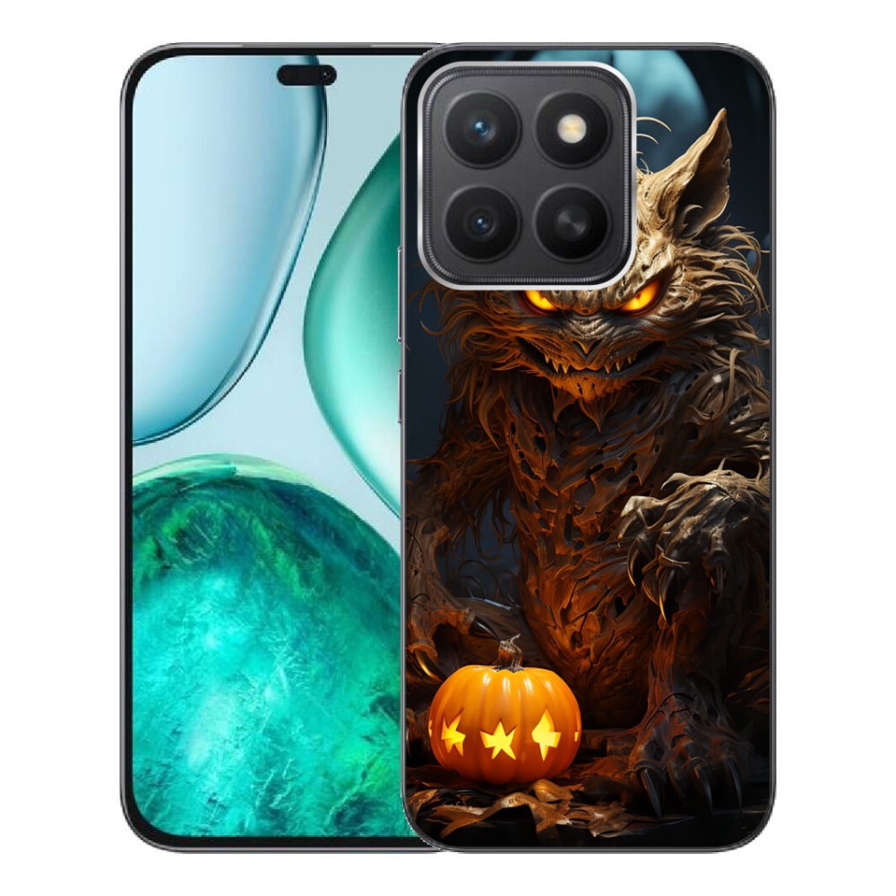 Gelový kryt mmCase na Honor X8c - halloweenská příšera