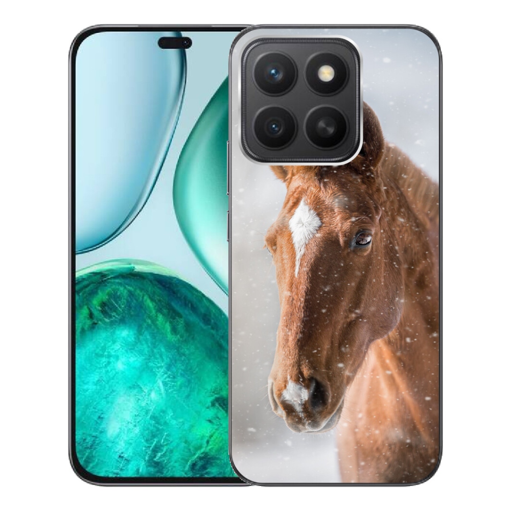 Gelový kryt mmCase na Honor X8c - hnědý kůň 2