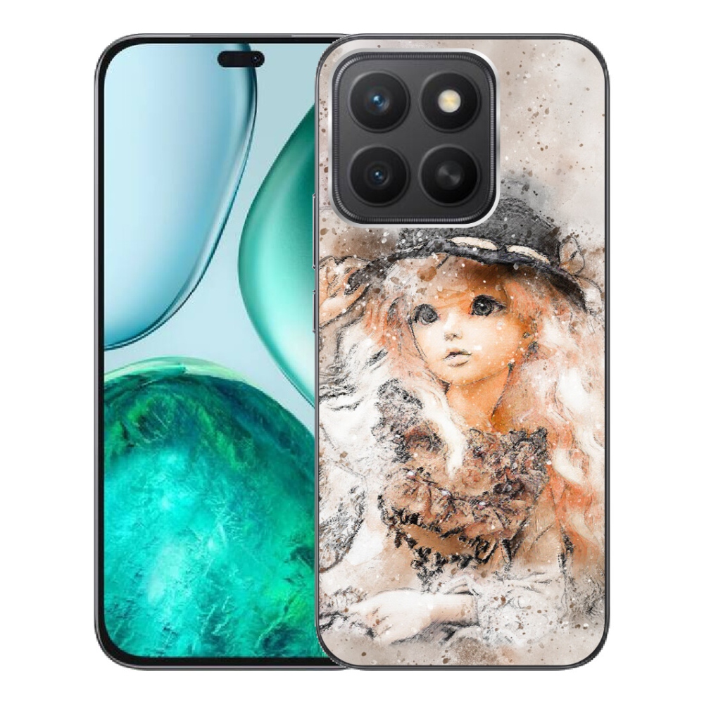 Gelový kryt mmCase na Honor X8c - holčička s kloboukem
