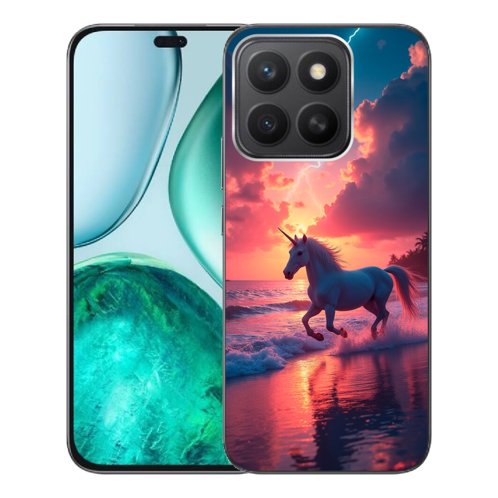 Gelový kryt mmCase na Honor X8c - jednorožec na pláži