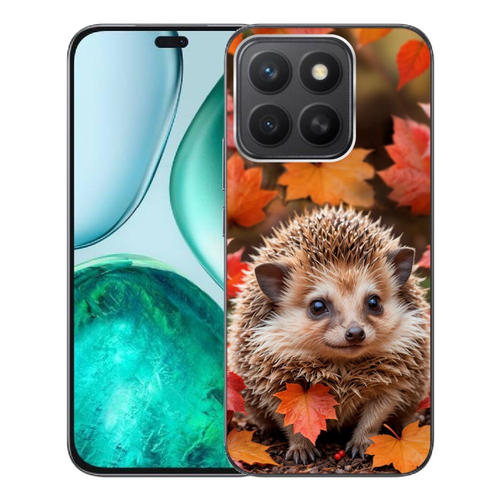 Gelový kryt mmCase na Honor X8c - ježek v listí