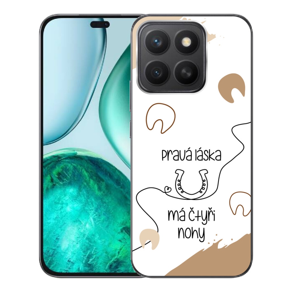 Gelový kryt mmCase na Honor X8c - koňský motiv bílé pozadí