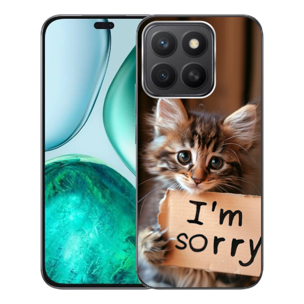 Gelový kryt mmCase na Honor X8c - kočíčí omluva
