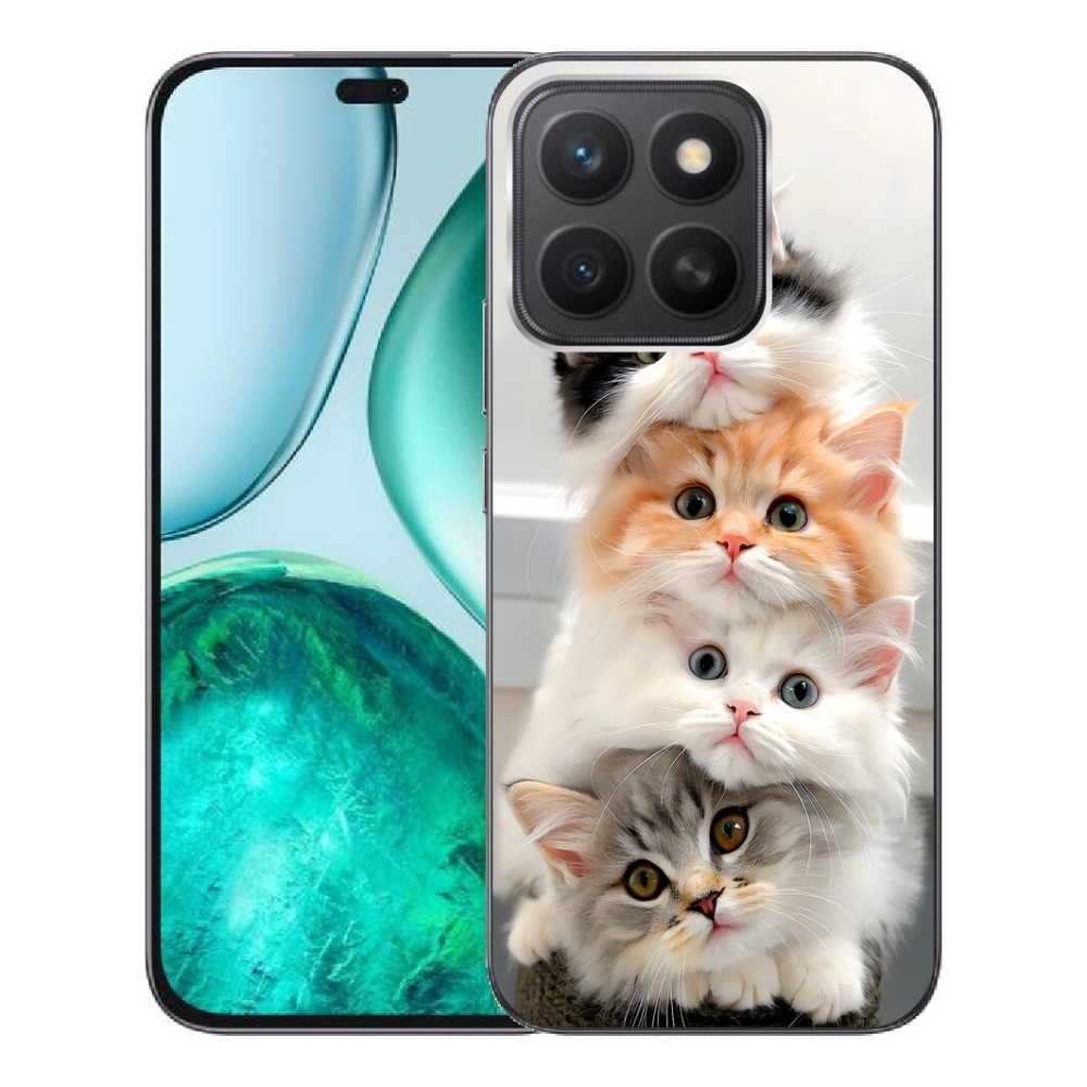 Gelový kryt mmCase na Honor X8c - kočičí parta