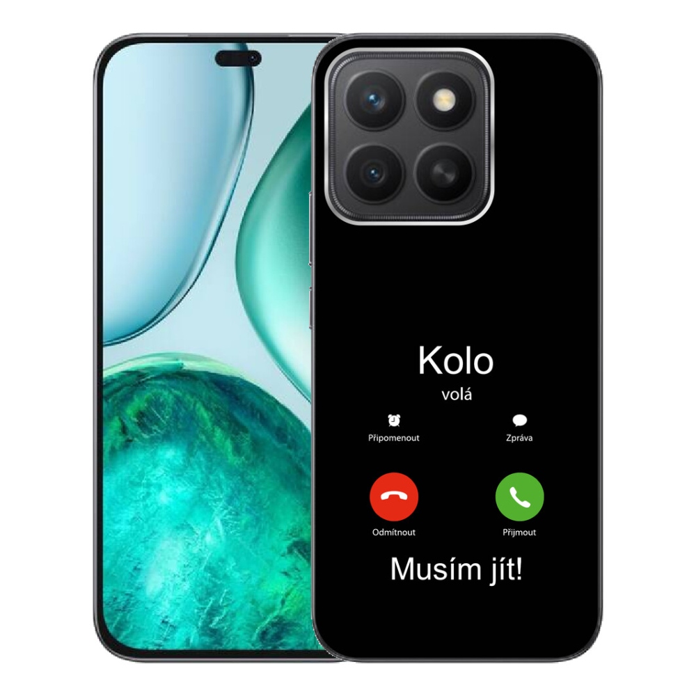 Gelový kryt mmCase na Honor X8c - kolo volá černé pozadí
