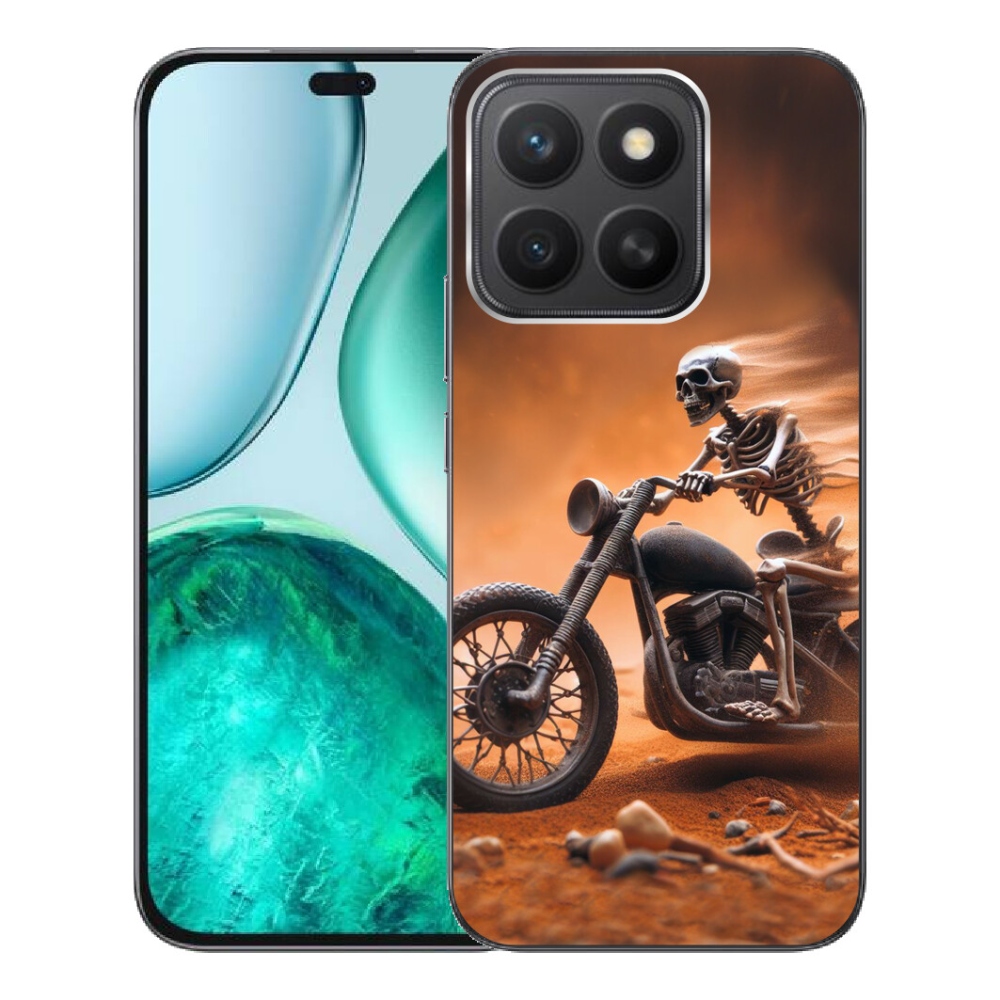 Gelový kryt mmCase na Honor X8c - kostra na motorce