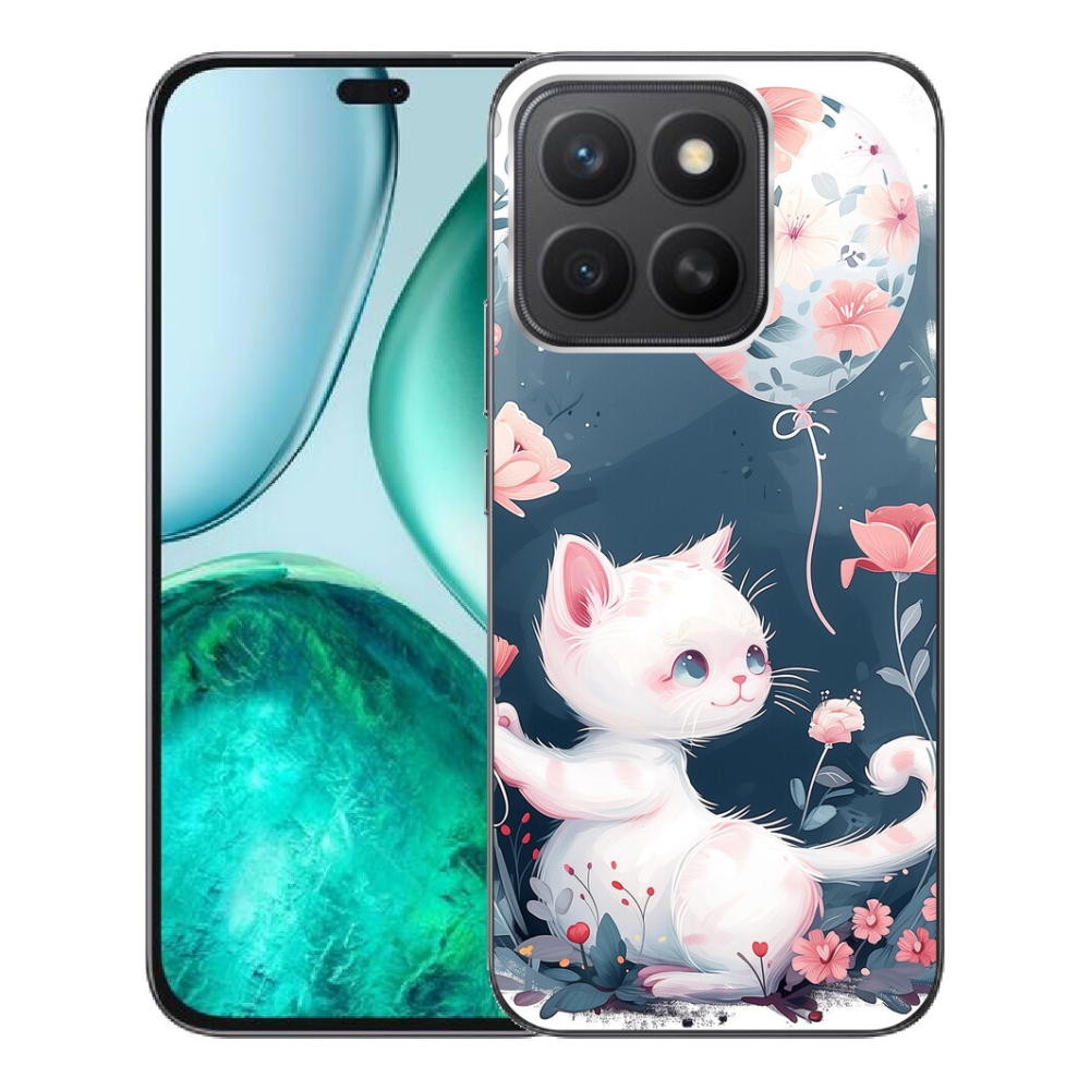 Gelový kryt mmCase na Honor X8c - kotě s balónkem