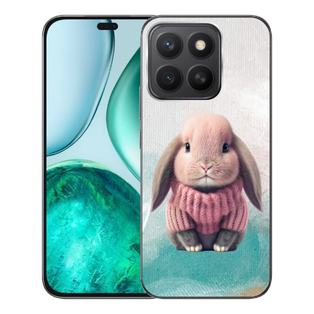 Gelový kryt mmCase na Honor X8c - králíček ve svetru