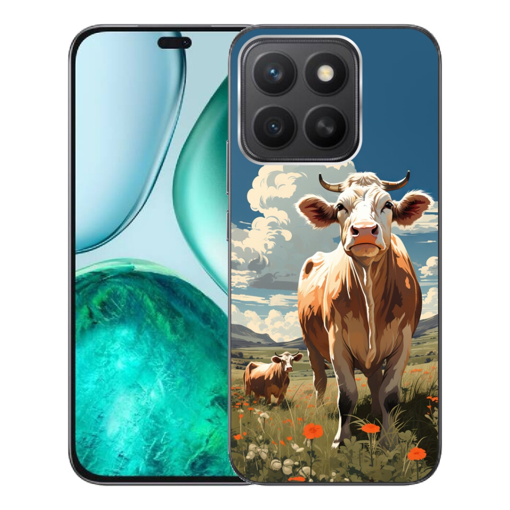 Gelový kryt mmCase na Honor X8c - krávy na louce