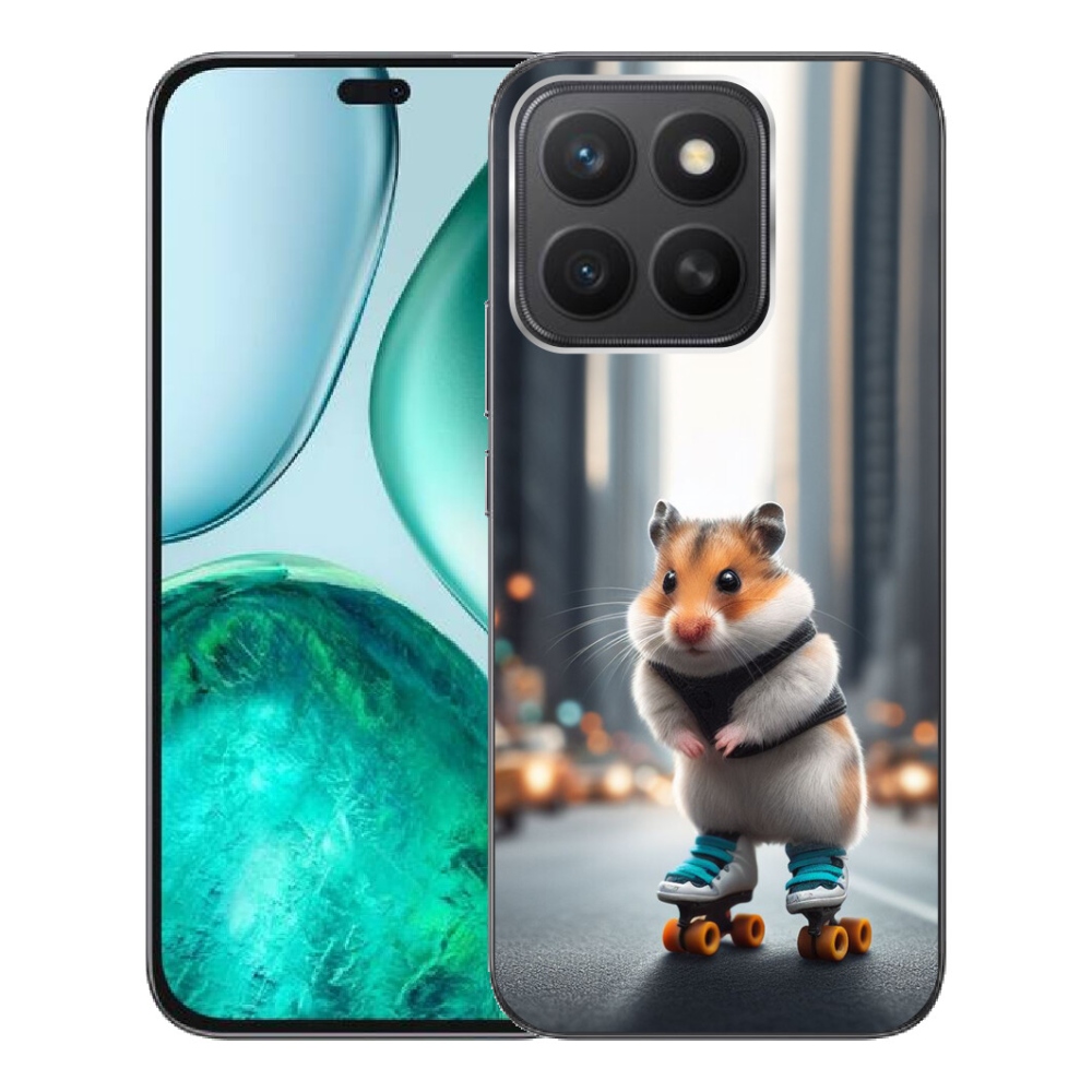 Gelový kryt mmCase na Honor X8c - křeček na bruslích
