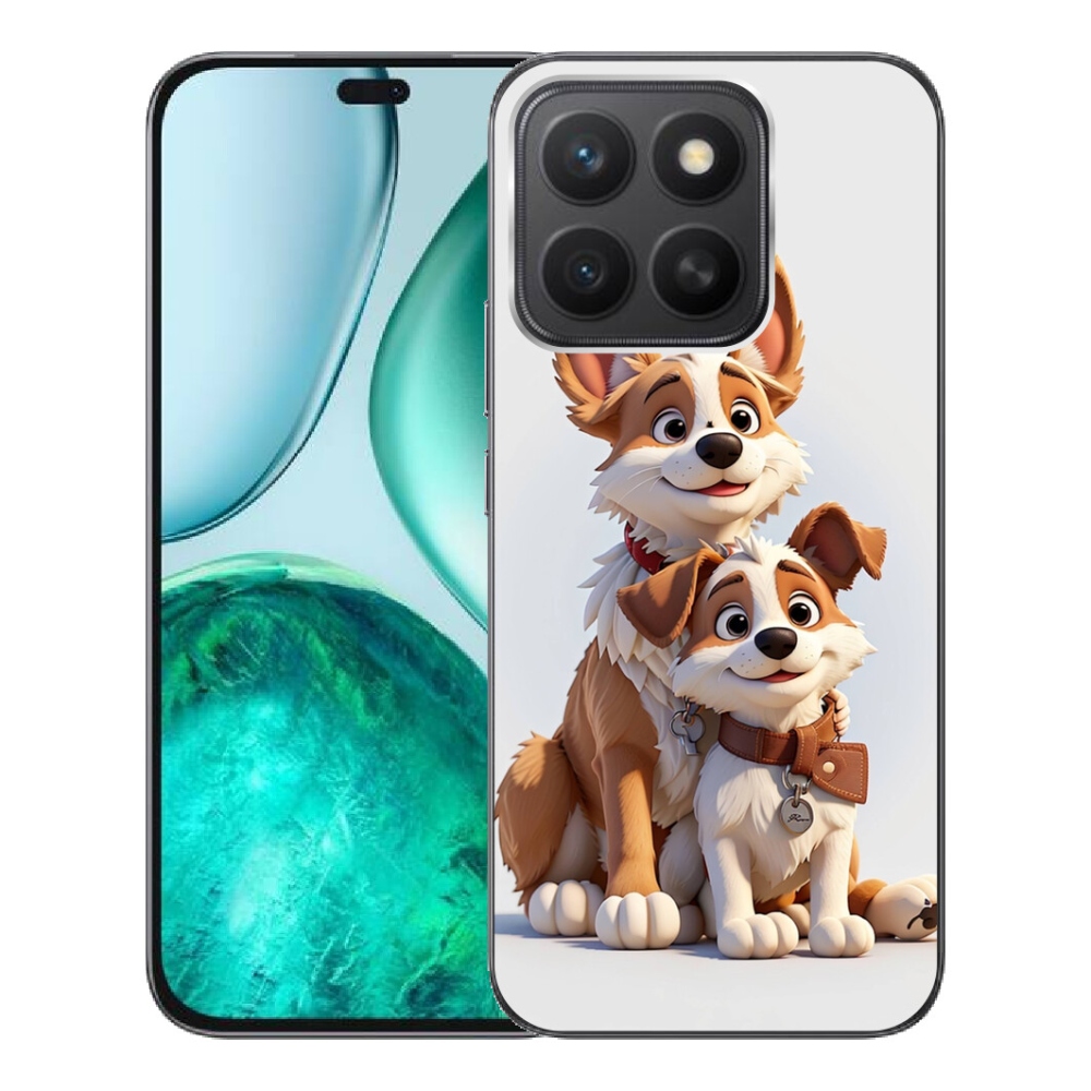 Gelový kryt mmCase na Honor X8c - kreslení psi