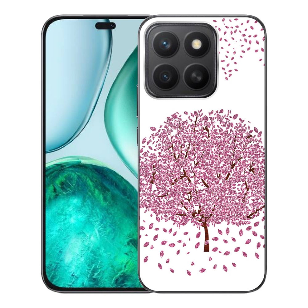 Gelový kryt mmCase na Honor X8c - kreslený strom s listy