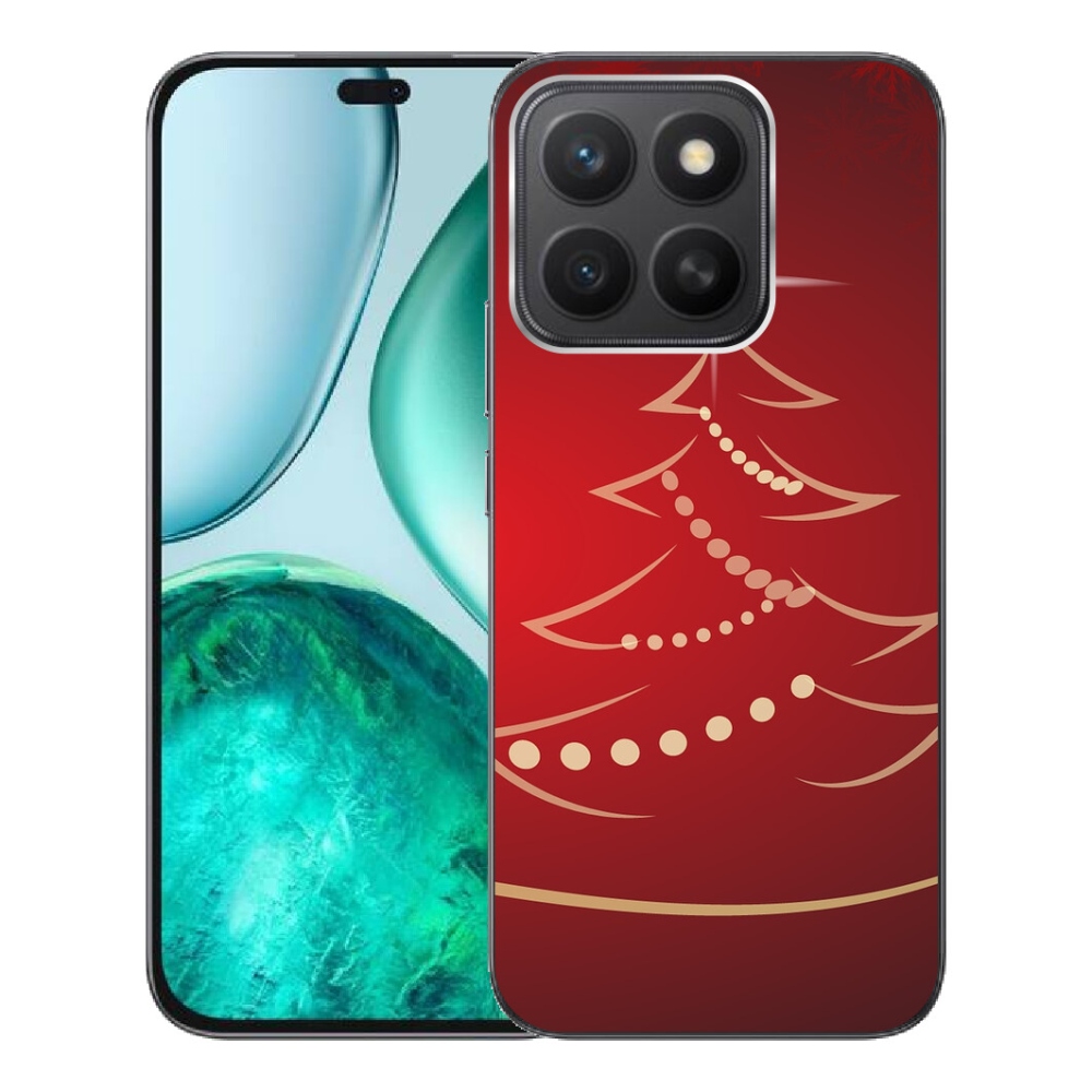 Gelový kryt mmCase na Honor X8c - kreslený vánoční stromek