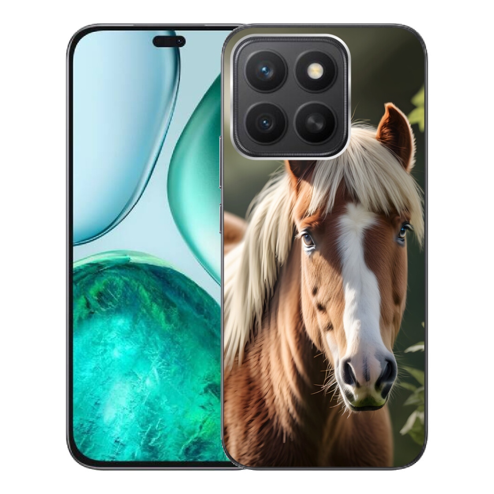 Gelový kryt mmCase na Honor X8c - kůň se světlou hřívou