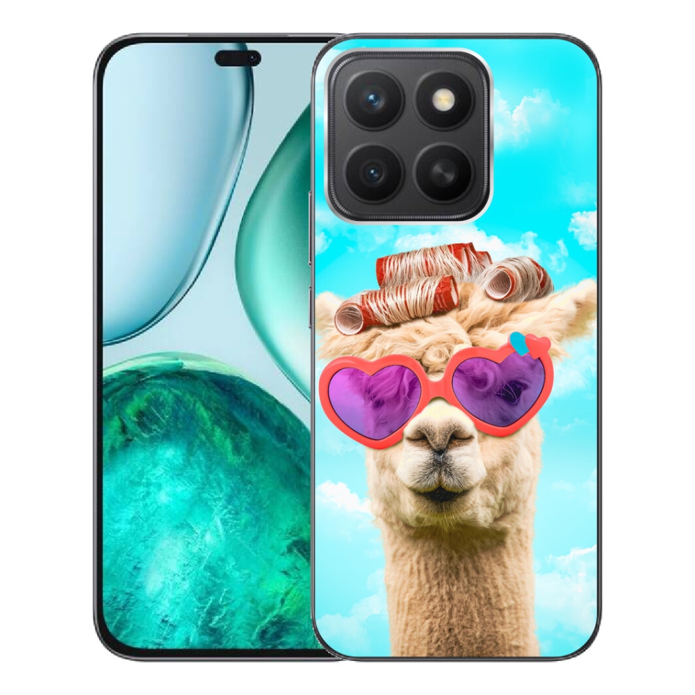 Gelový kryt mmCase na Honor X8c - lama s brýlemi