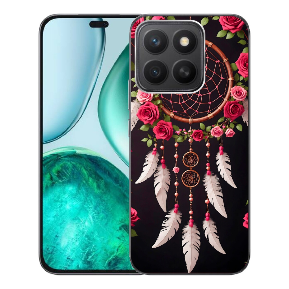 Gelový kryt mmCase na Honor X8c - lapač snů s růžemi