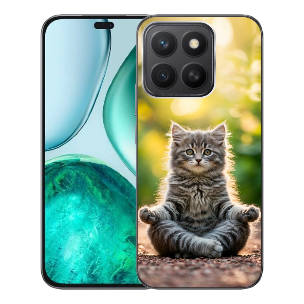 Gelový kryt mmCase na Honor X8c - meditující kotě