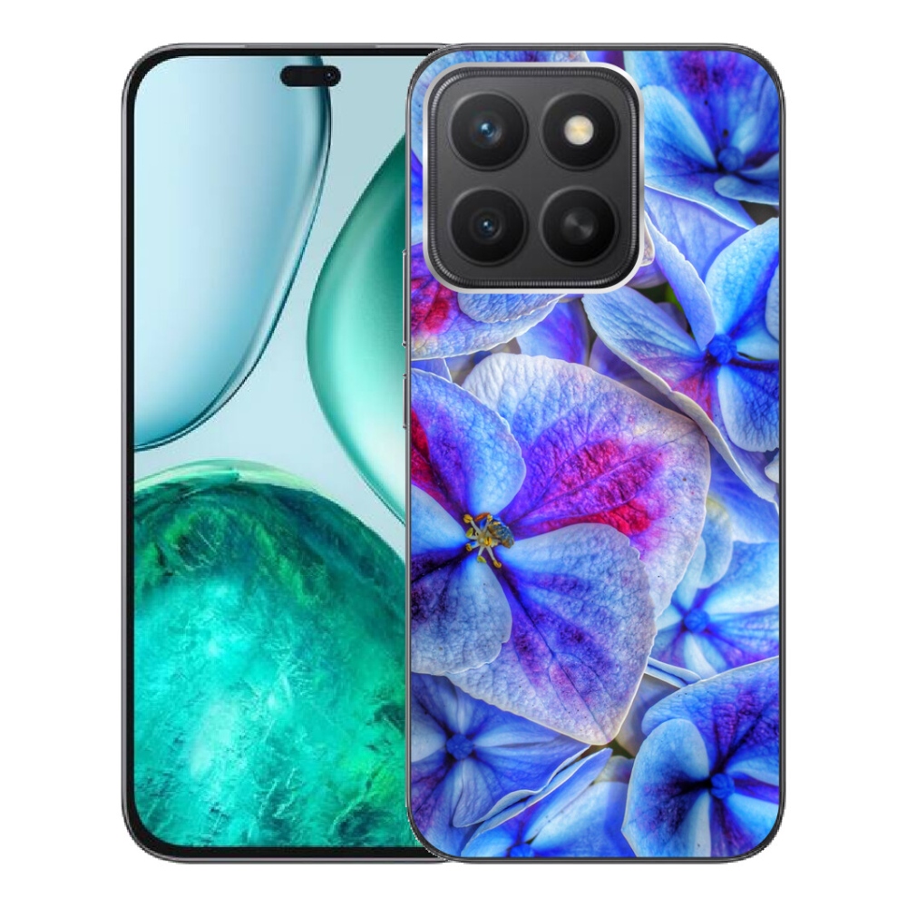 Gelový kryt mmCase na Honor X8c - modré květy 1