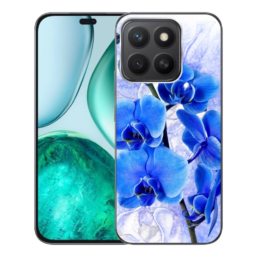 Gelový kryt mmCase na Honor X8c - modré květy