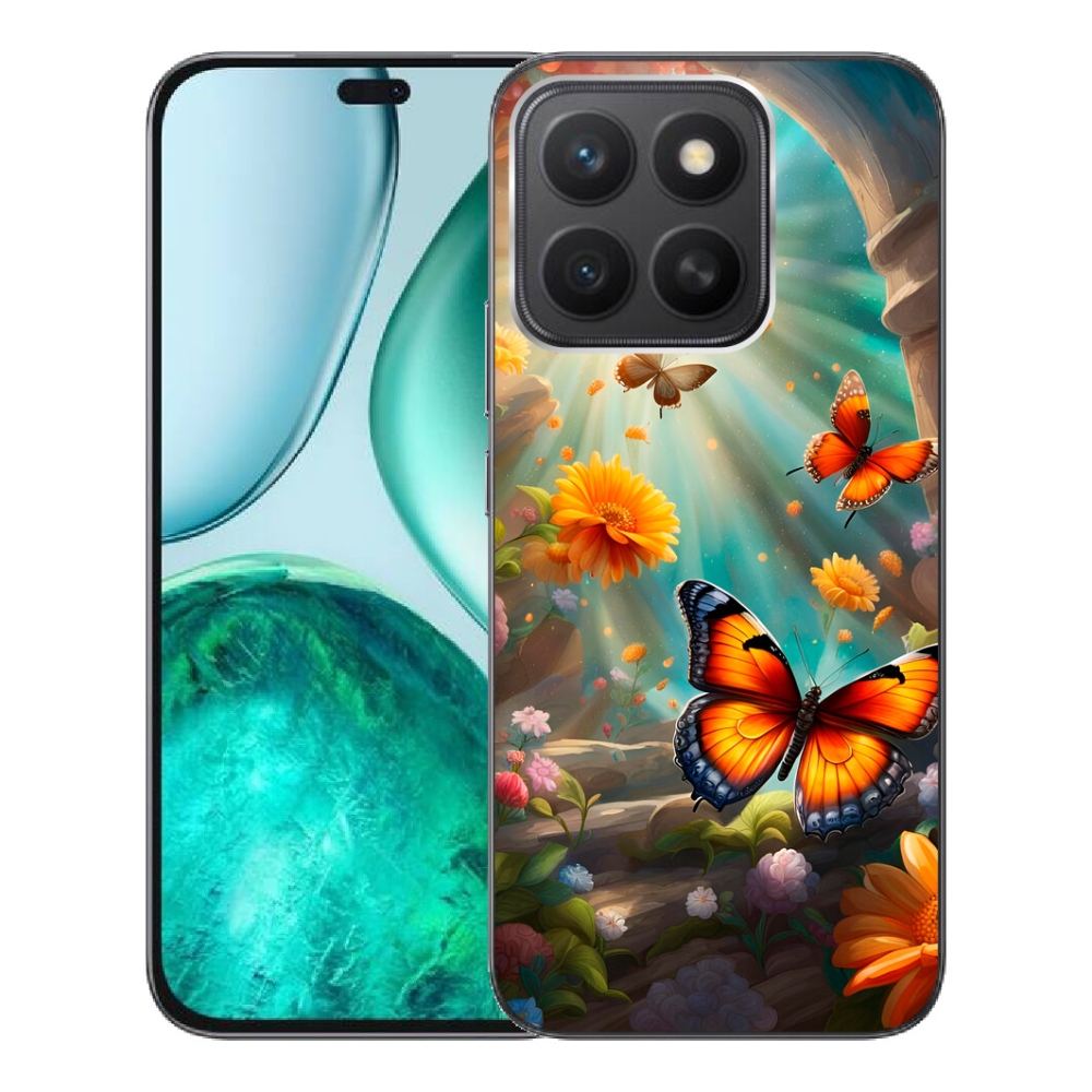 Gelový kryt mmCase na Honor X8c - motýlí zahrada 2