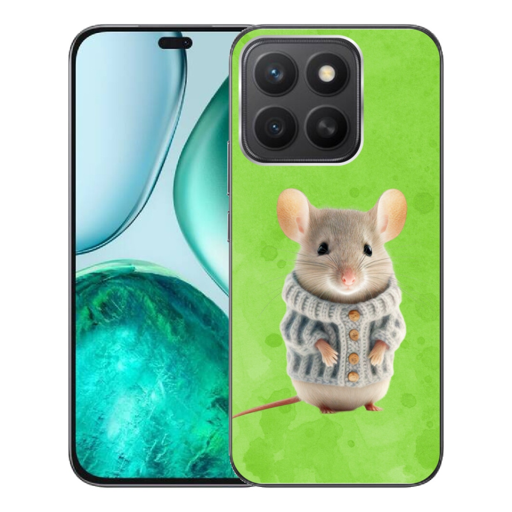 Gelový kryt mmCase na Honor X8c - myška ve svetru
