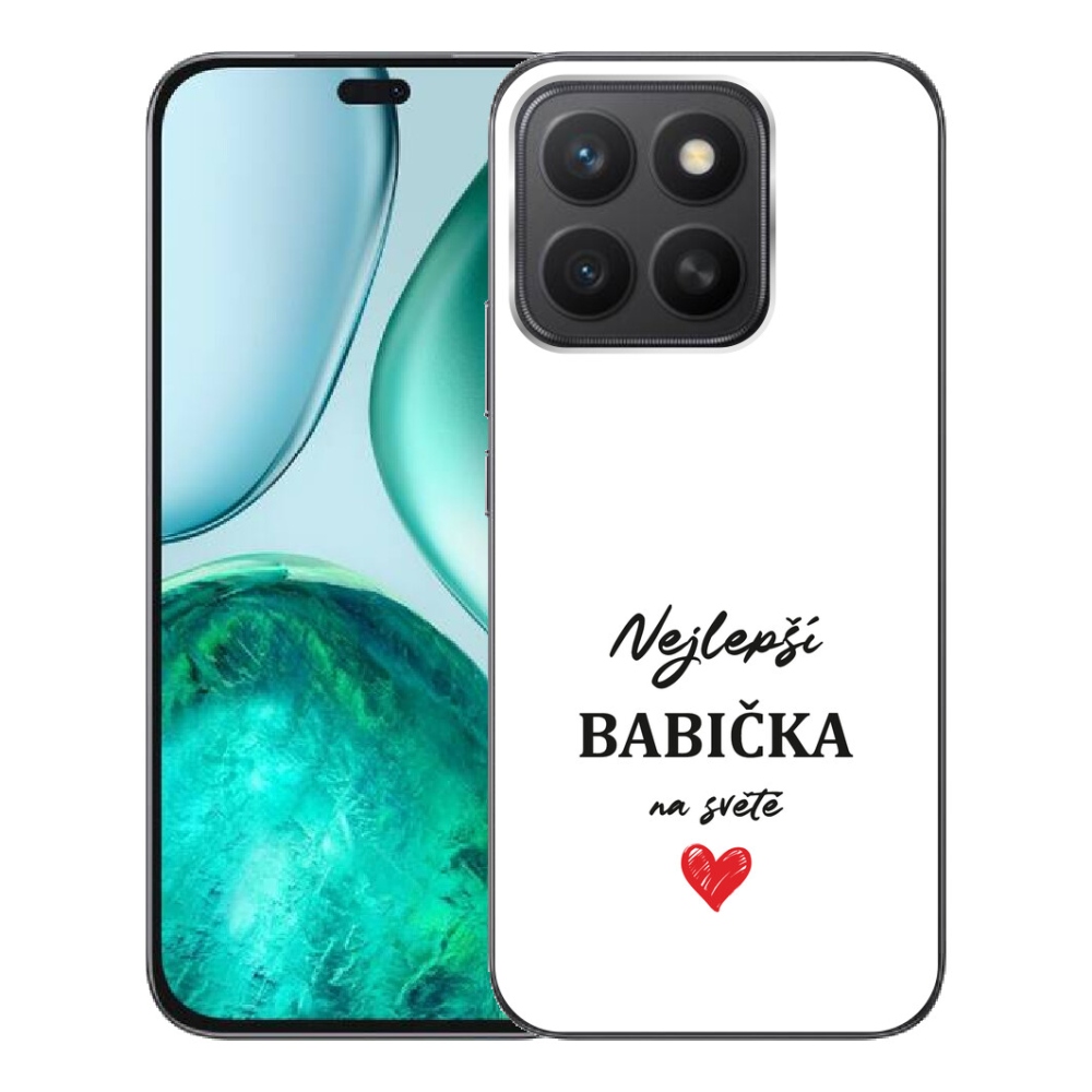 Gelový kryt mmCase na Honor X8c - nejlepší babička 1 bílé pozadí
