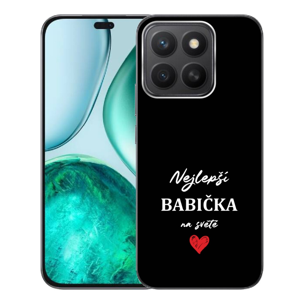 Gelový kryt mmCase na Honor X8c - nejlepší babička 1 černé pozadí