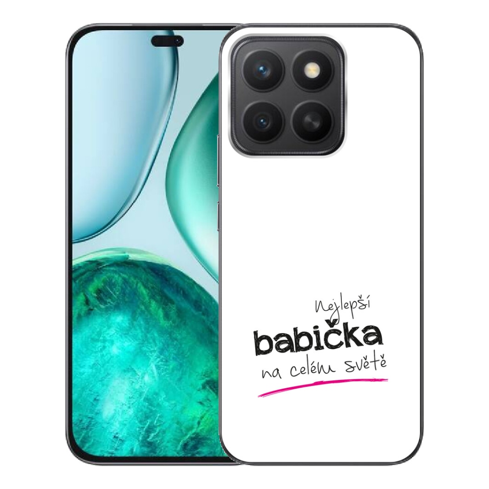 Gelový kryt mmCase na Honor X8c - nejlepší babička 4 bílé pozadí