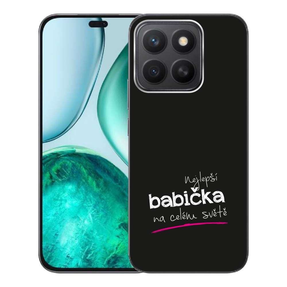 Gelový kryt mmCase na Honor X8c - nejlepší babička 4 černé pozadí