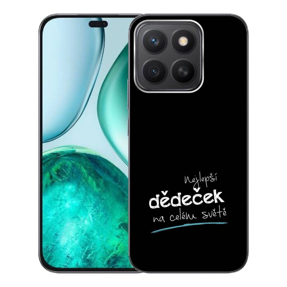 Gelový kryt mmCase na Honor X8c - nejlepší dědeček 3 černé pozadí