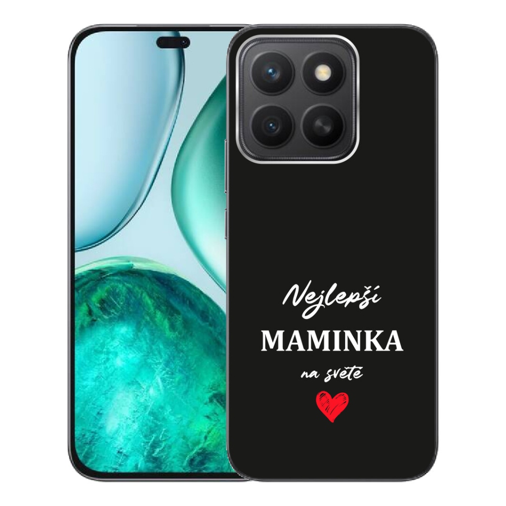 Gelový kryt mmCase na Honor X8c - nejlepší maminka 1 černé pozadí