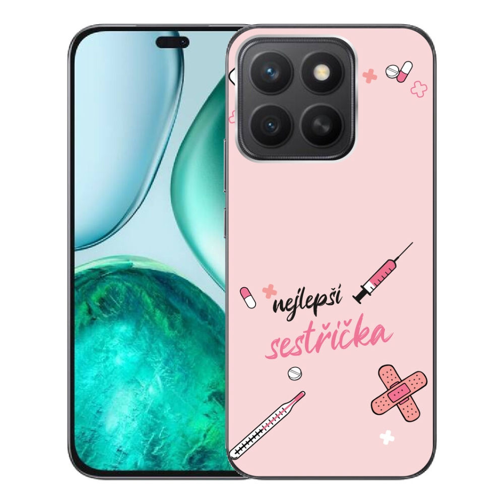 Gelový kryt mmCase na Honor X8c - nejlepší sestřička růžové pozadí