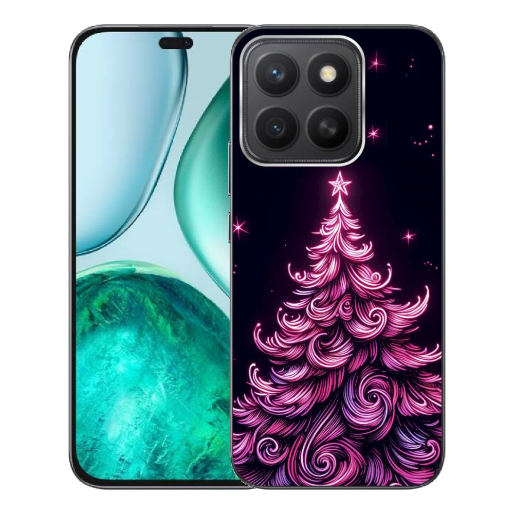 Gelový kryt mmCase na Honor X8c - neonový vánoční stromek 2