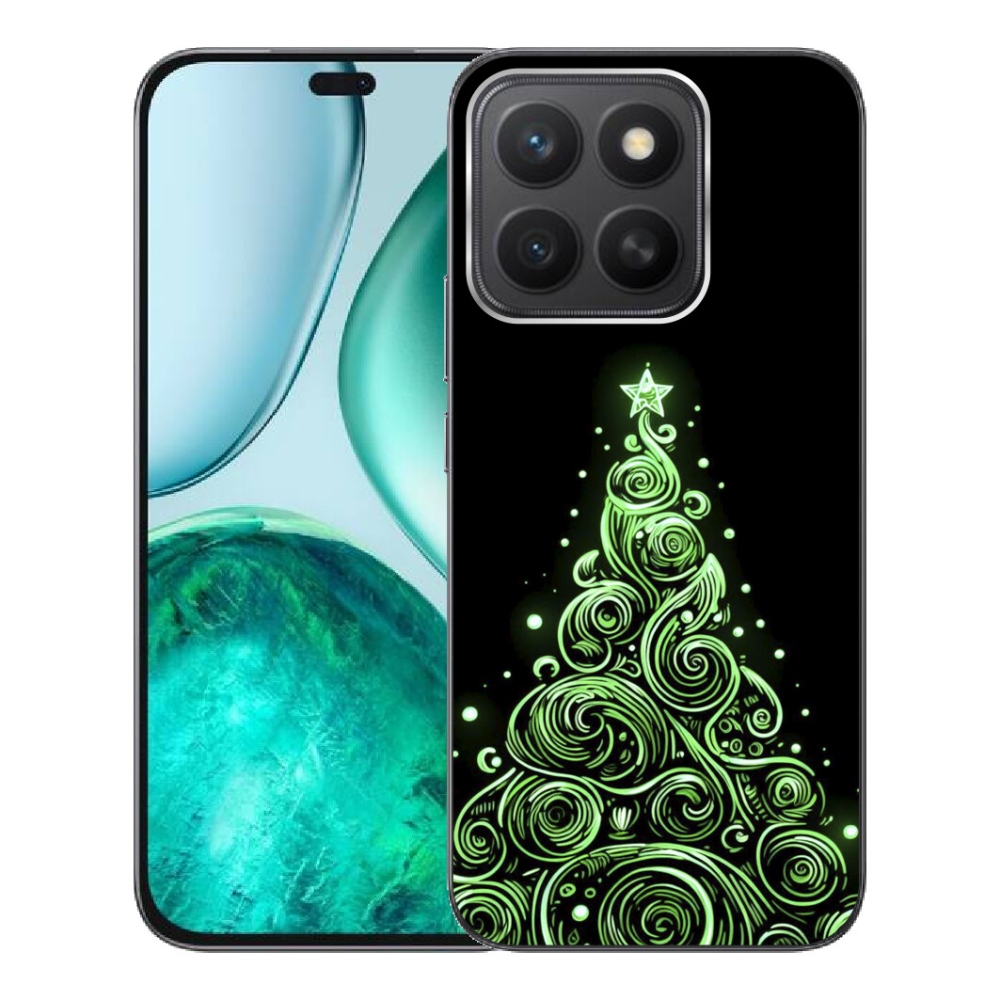 Gelový kryt mmCase na Honor X8c - neonový vánoční stromek 3