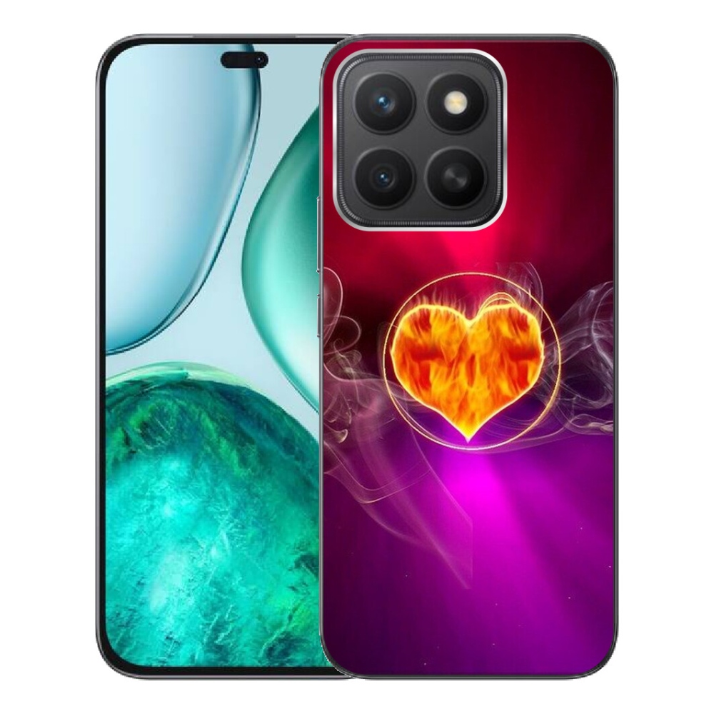 Gelový kryt mmCase na Honor X8c - ohnivé srdce