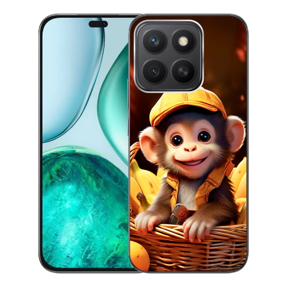 Gelový kryt mmCase na Honor X8c - opice v košíku