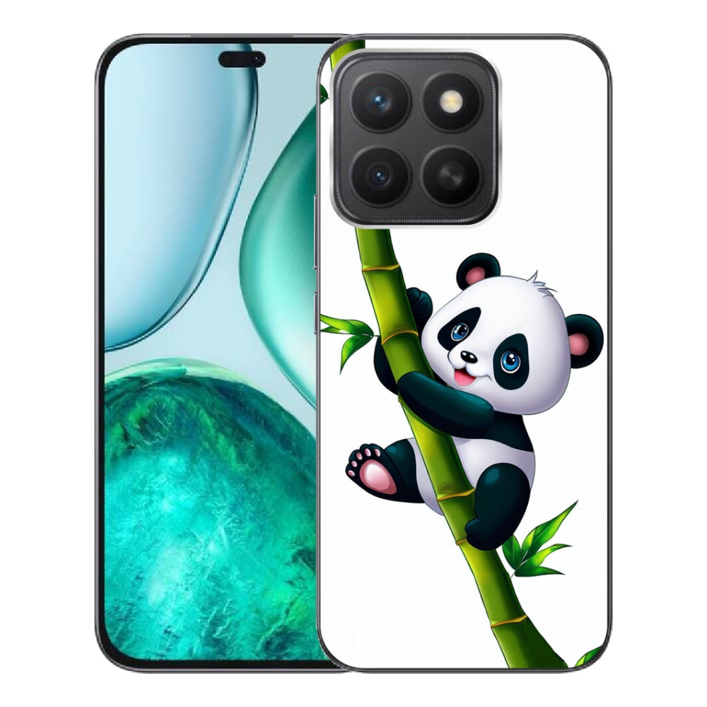 Gelový kryt mmCase na Honor X8c - panda na bambusu