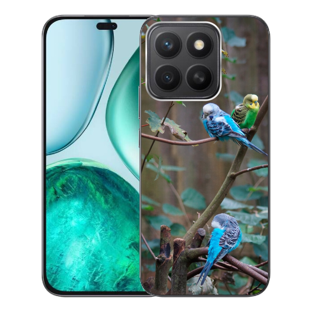 Gelový kryt mmCase na Honor X8c - papoušci na větvi