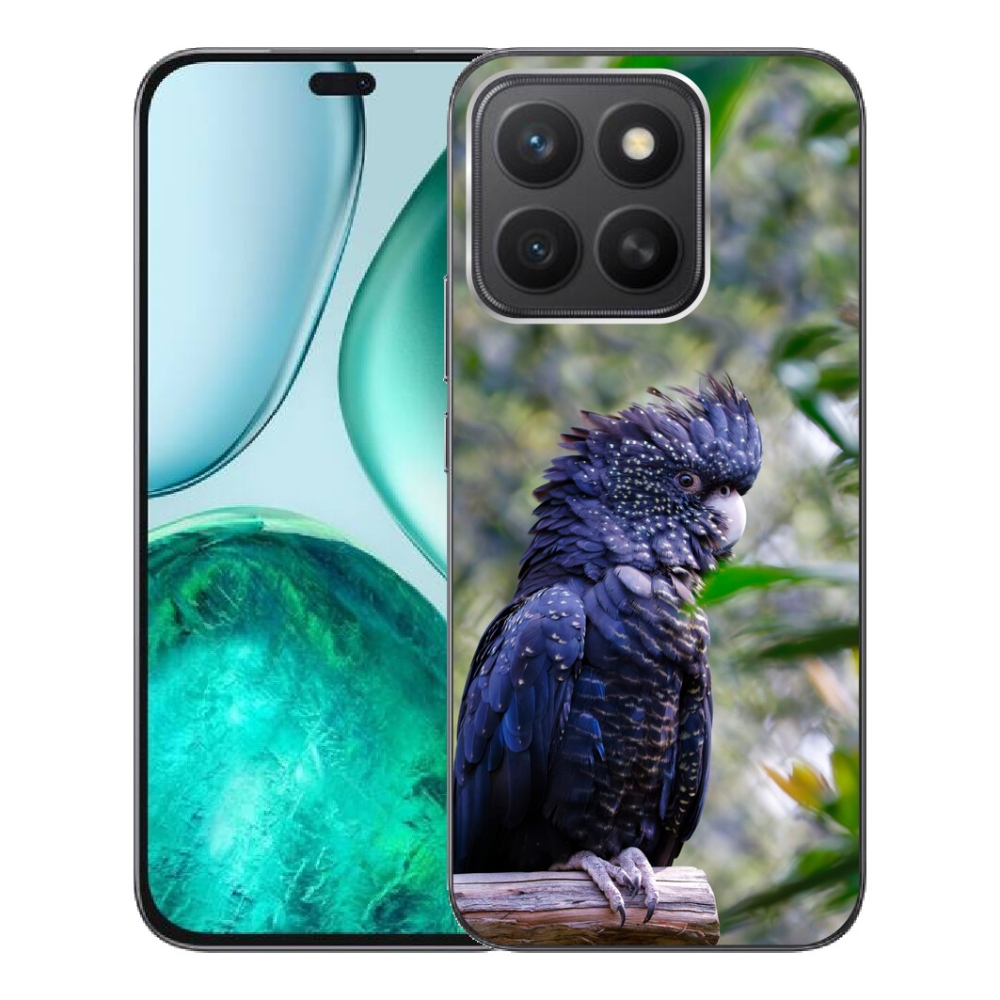 Gelový kryt mmCase na Honor X8c - papoušek kakadu černý