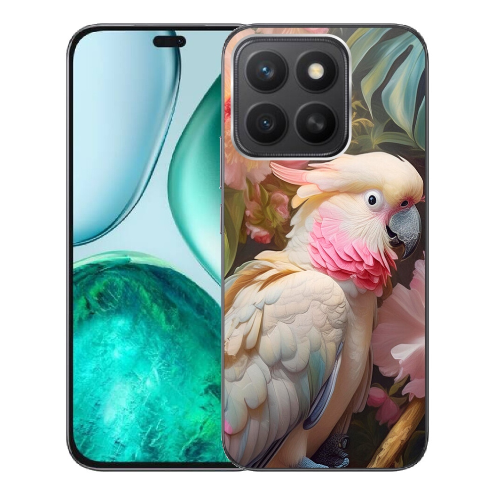 Gelový kryt mmCase na Honor X8c - papoušek kakadu růžový 2