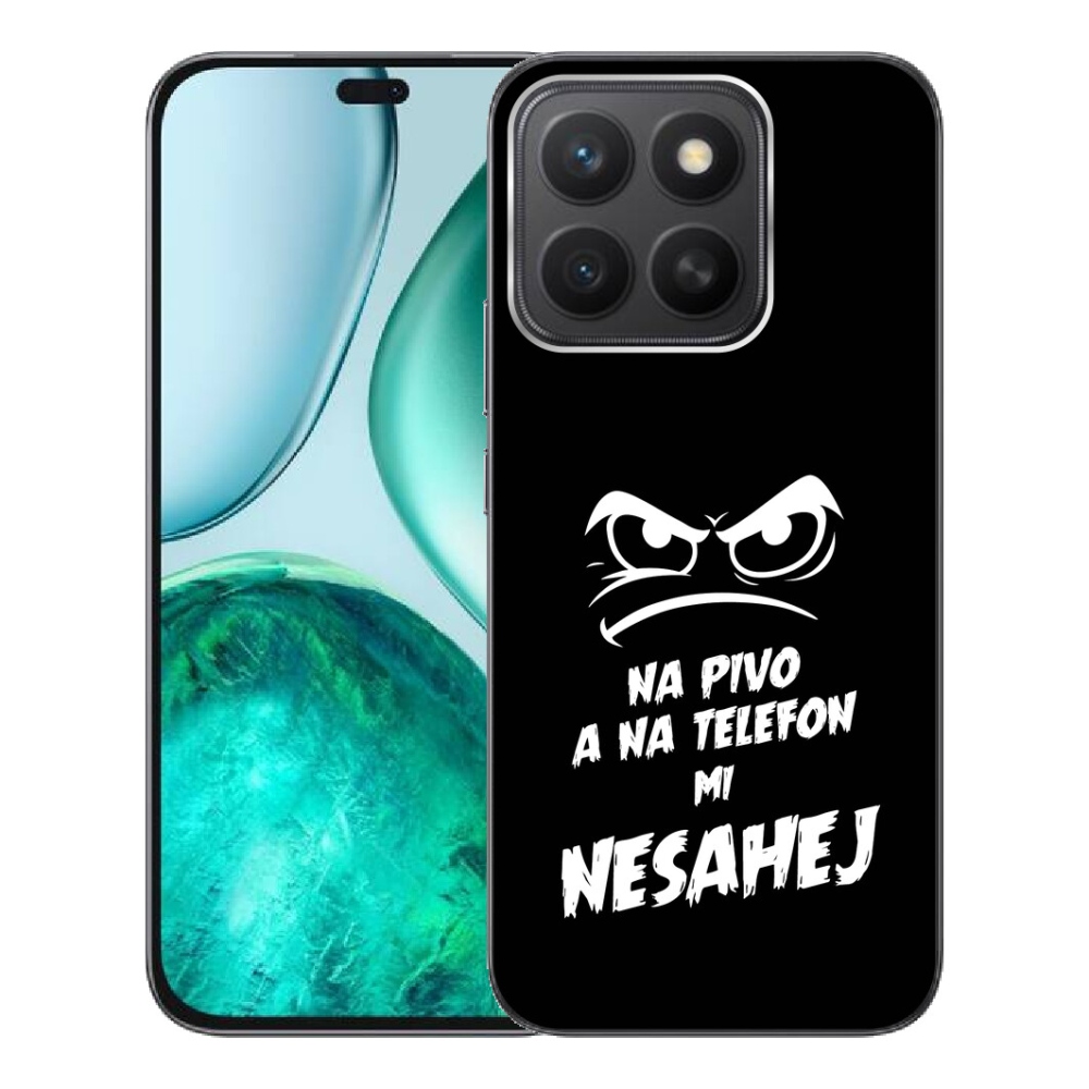 Gelový kryt mmCase na Honor X8c - pivní motiv 2 černé pozadí