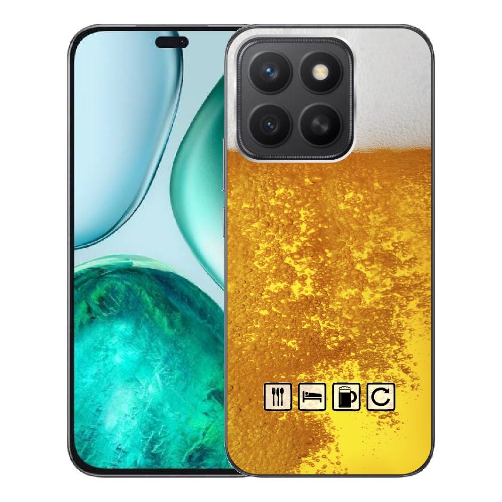 Gelový kryt mmCase na Honor X8c - pivní motiv 3
