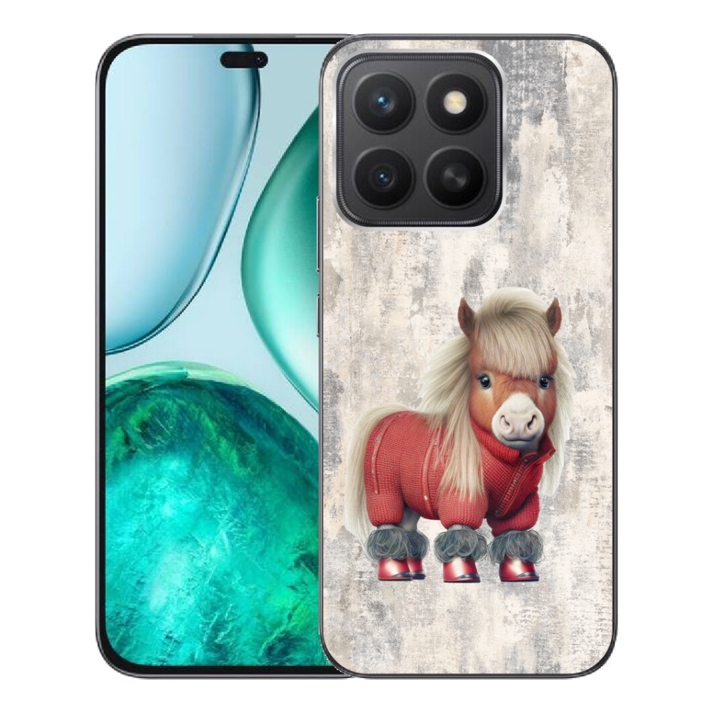 Gelový kryt mmCase na Honor X8c - poník ve svetru