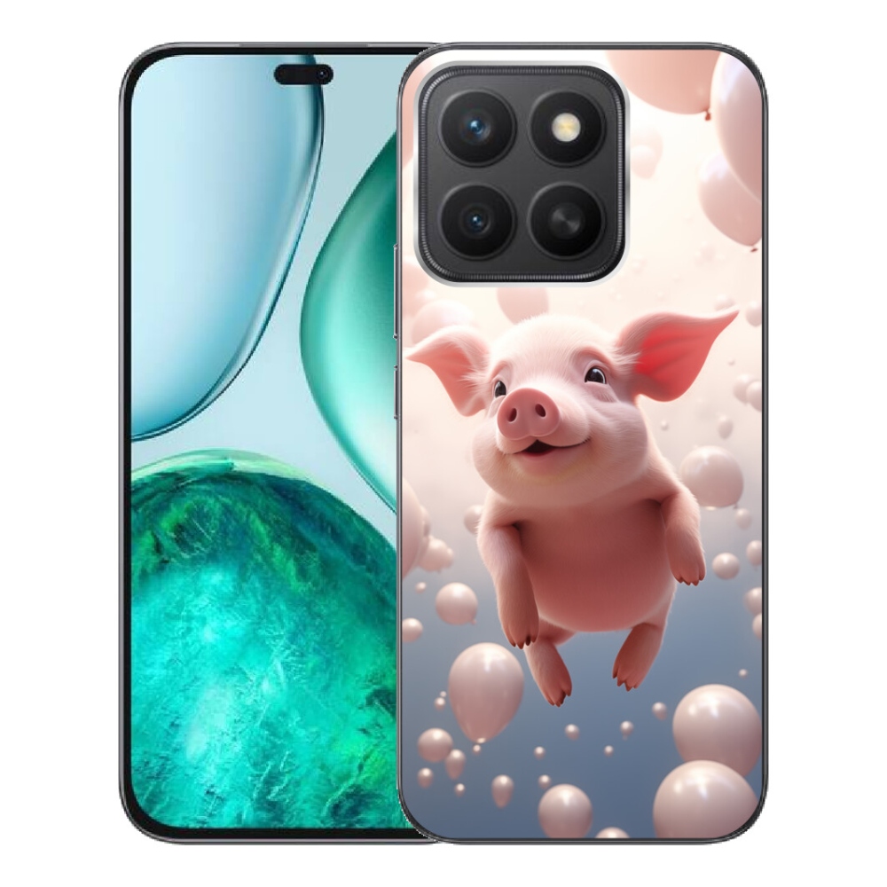 Gelový kryt mmCase na Honor X8c - prasátko s balónky