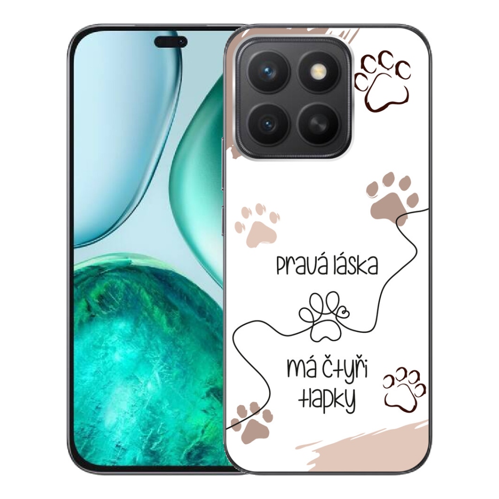 Gelový kryt mmCase na Honor X8c - psí motiv 1 bílé pozadí