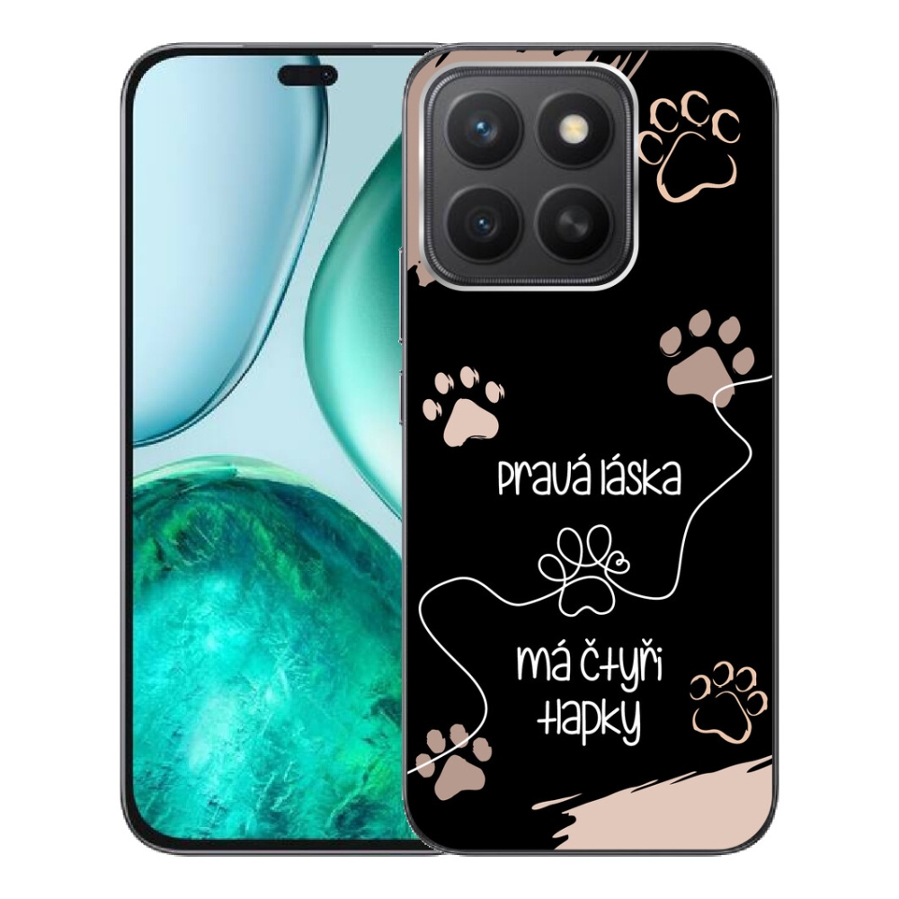 Gelový kryt mmCase na Honor X8c - psí motiv 1 černé pozadí