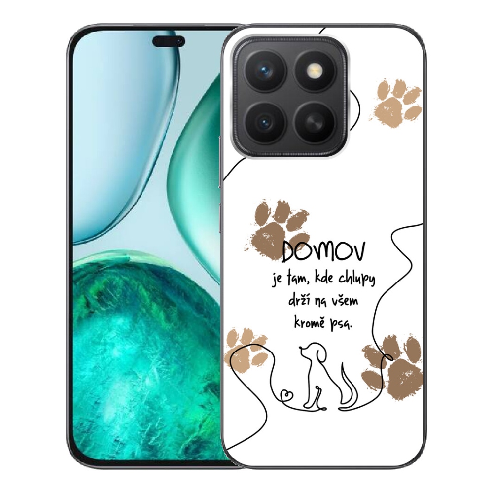 Gelový kryt mmCase na Honor X8c - psí motiv bílé pozadí