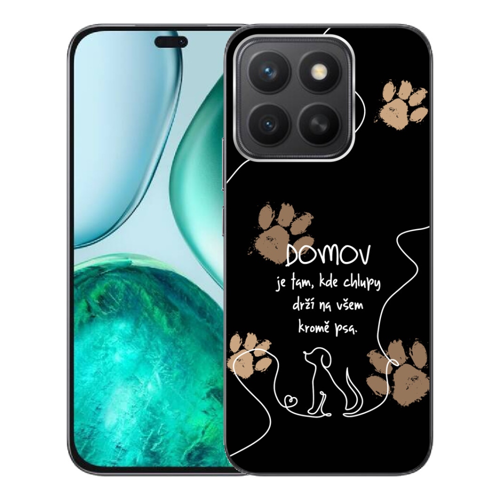 Gelový kryt mmCase na Honor X8c - psí motiv černé pozadí